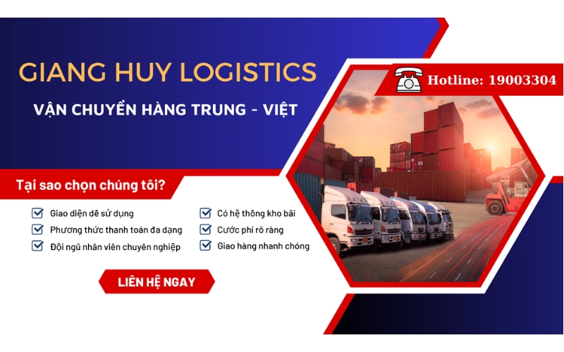Đơn vị nhập hàng Trung Quốc hộ Giang Huy Logistics