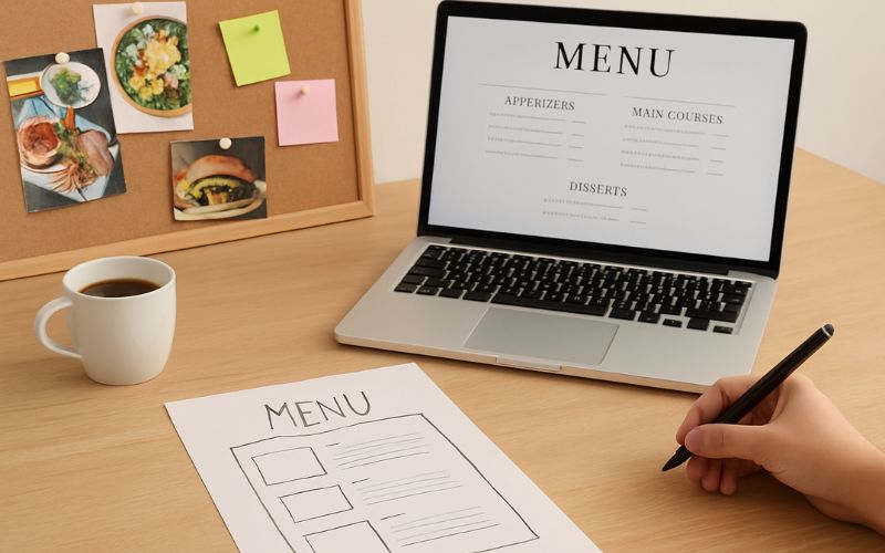 Lên ý tưởng và thiết kế menu