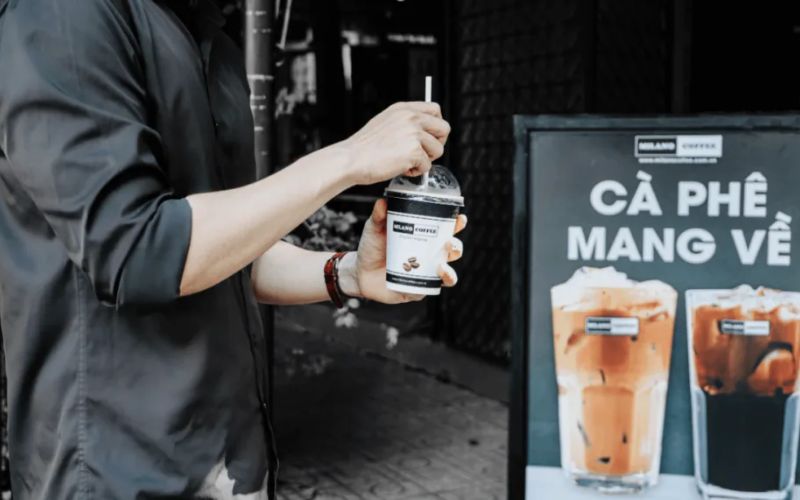 Quầy cafe take away cố định