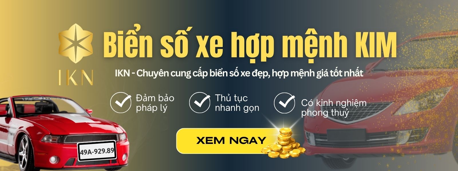 Mua biển số xe hợp mệnh Kim tại IKN