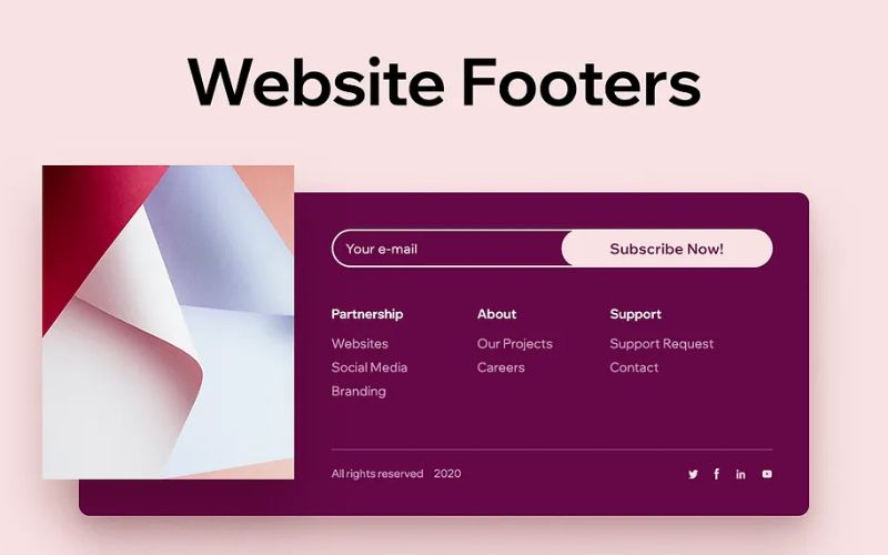 website footer