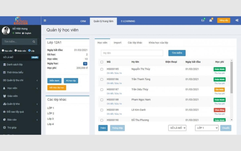 Công cụ quản lý lớp học EduSpace