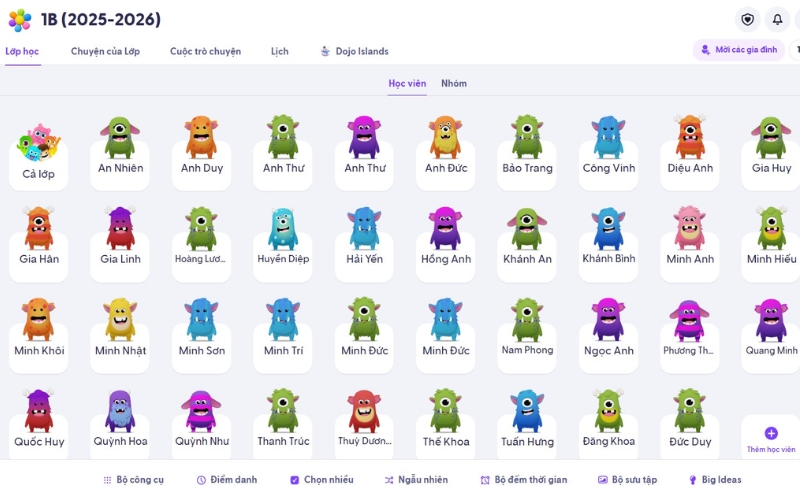 Phần mềm quản lý lớp học trực tuyến ClassDojo