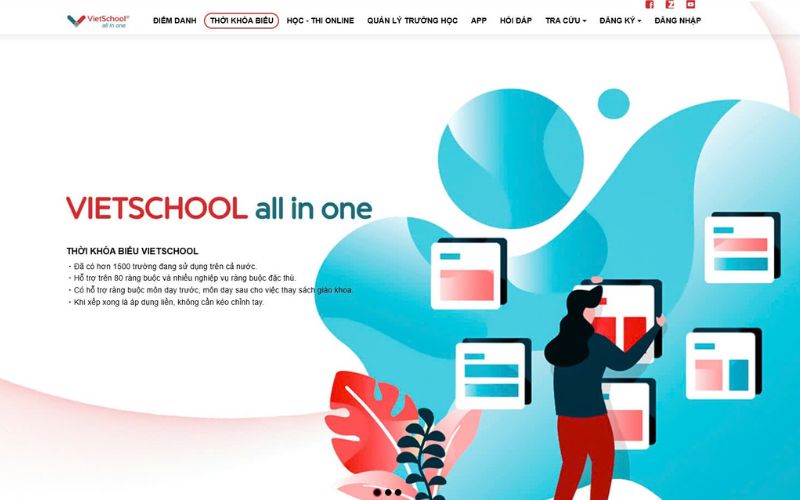 Ứng dụng quản lý học sinh trường học Vietschool