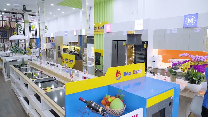Hệ thống showroom đồ gia dụng Bếp Xanh